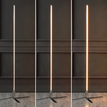 Potts 60.5" Modern Contemporary Aluminum/Iron Integrated LED Post Floor Lamp - JONATHAN Y